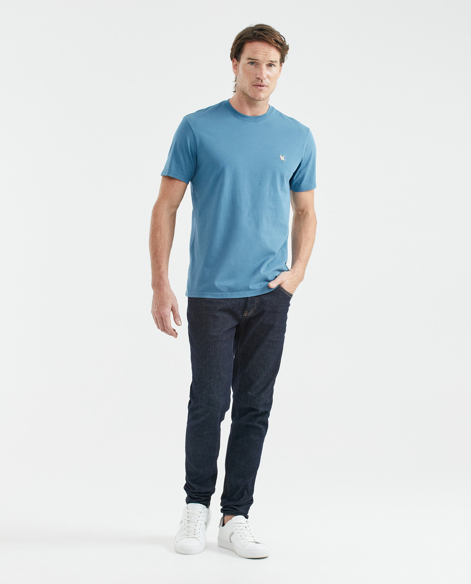 Men's Slim Fit Crew Neck T-Shirt Chest Chevignon Duck 100% Cotton - 2