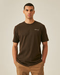 Mens Rodeo T-Shirt Classic Fit Short Sleeve Cotton Jersey Varsovia Medium Weight Artisan Embroidery Front Back - Brown 63_641H700_CAF190840_0