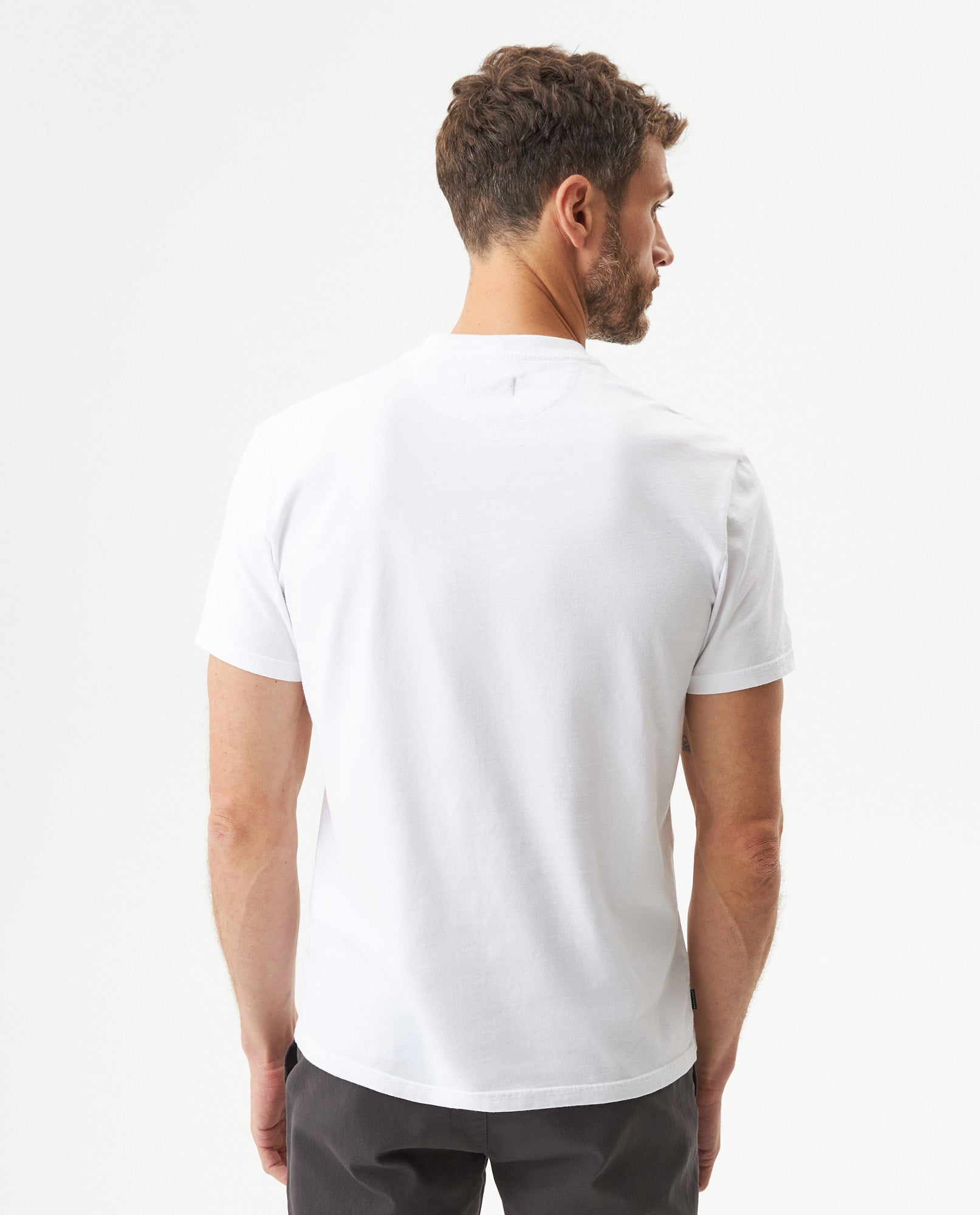 Men's Slim Fit Crew Neck T-shirt in Cotton Stretch Blend, Navigate - 6