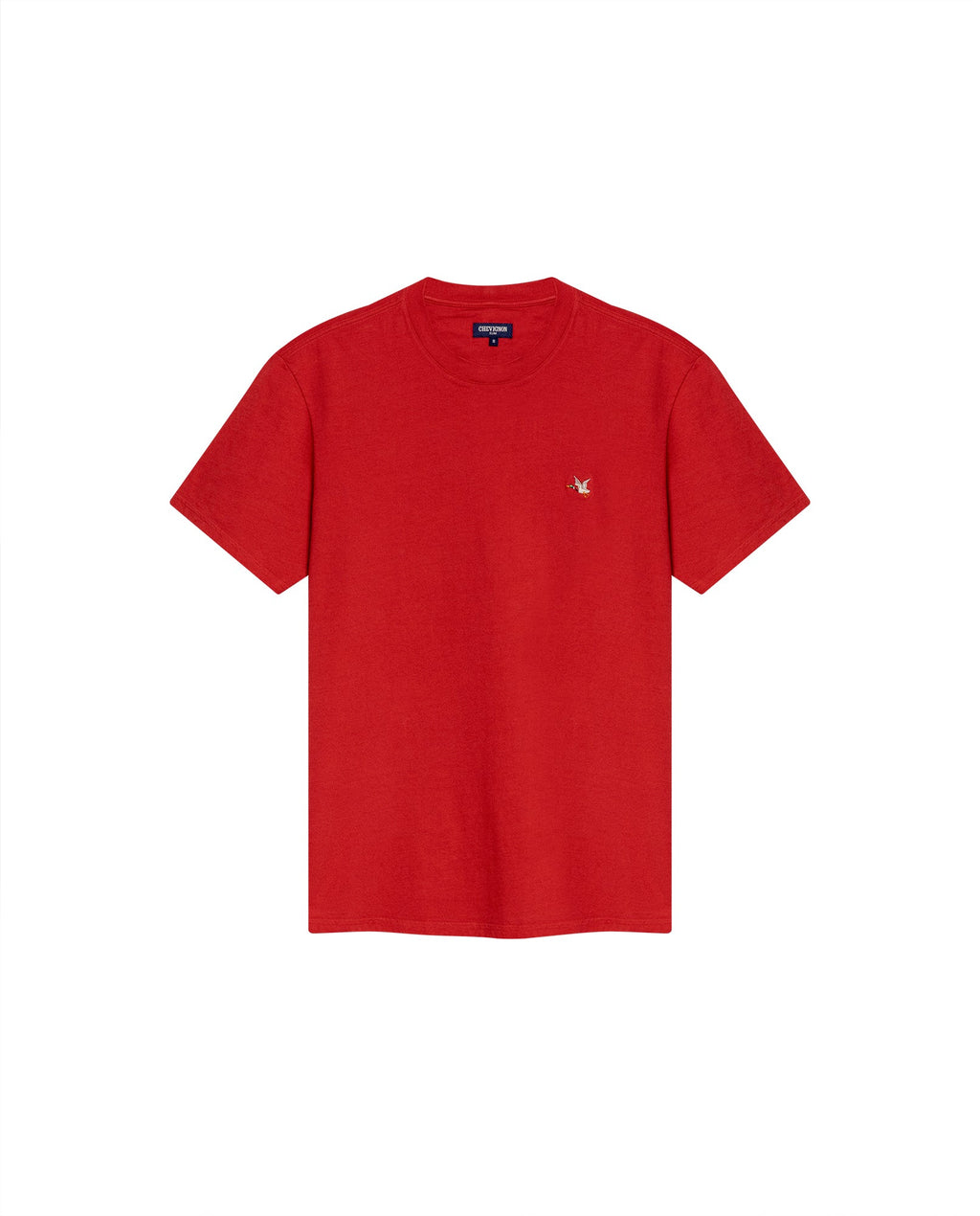 Men's Slim Fit Crew Neck T-shirt in Cotton Stretch Blend, Navigate - 1