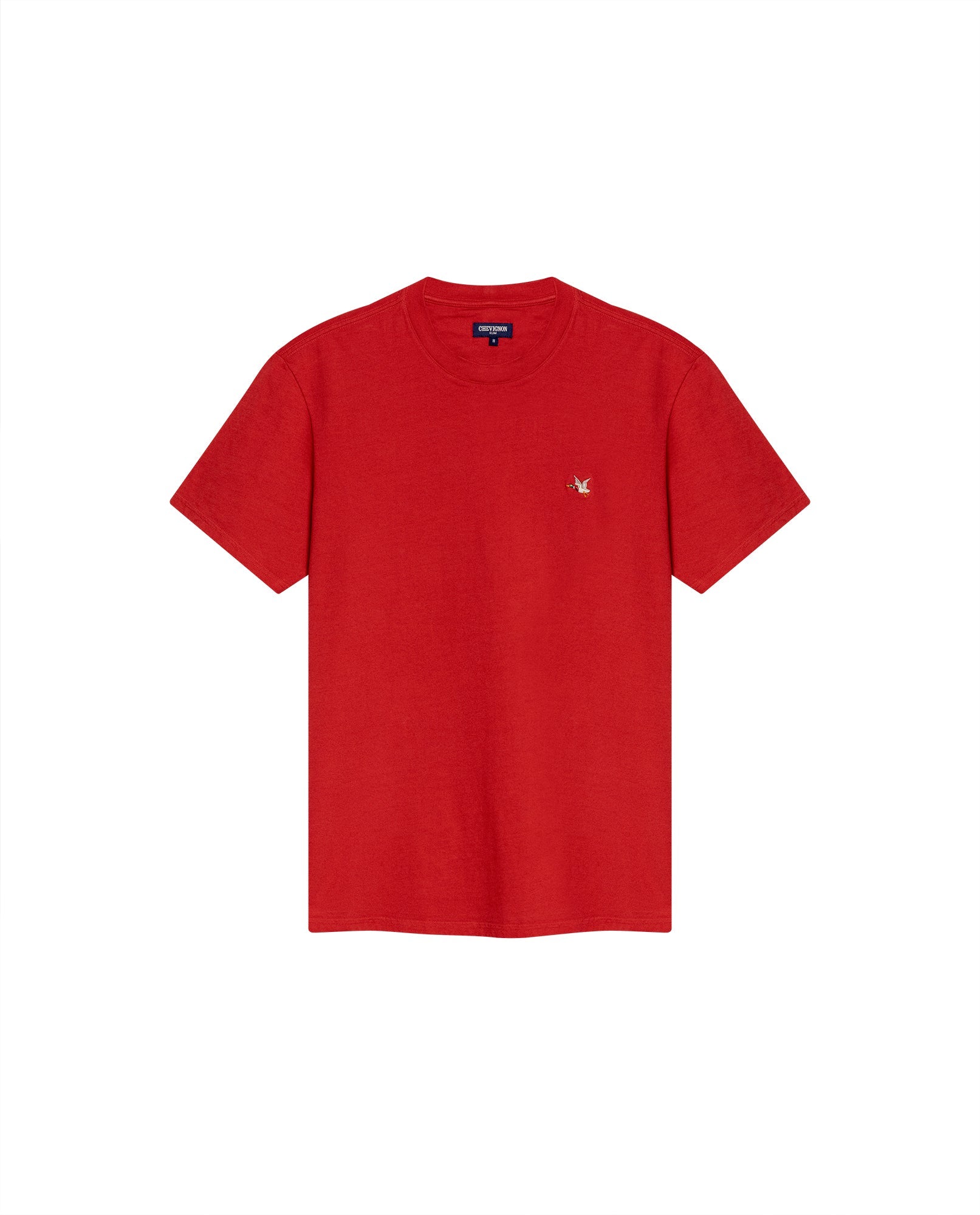 Men's Slim Fit Crew Neck T-shirt in Cotton Stretch Blend, Navigate - 1