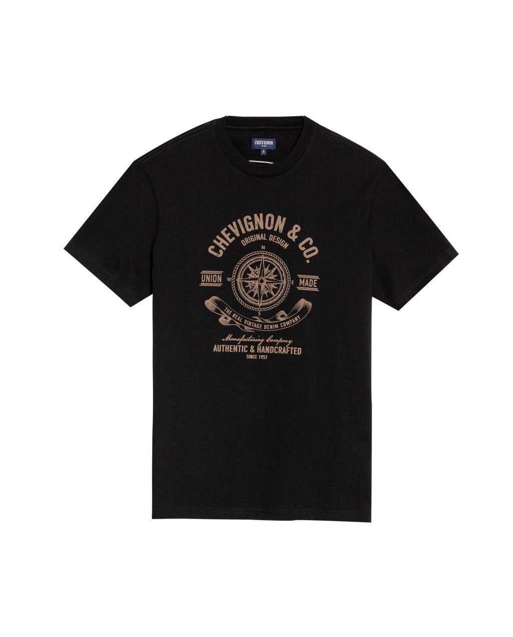 Men's Graphic Slim Fit T-shirt in Cotton, Harbor - 1