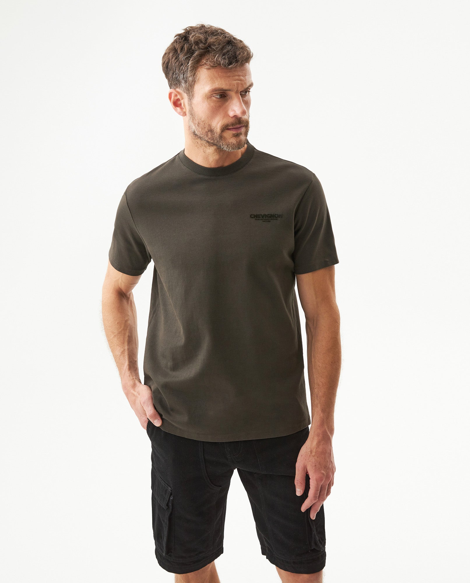 Men's Classic Fit Printed T-shirt in Cotton, Shipyard - 2