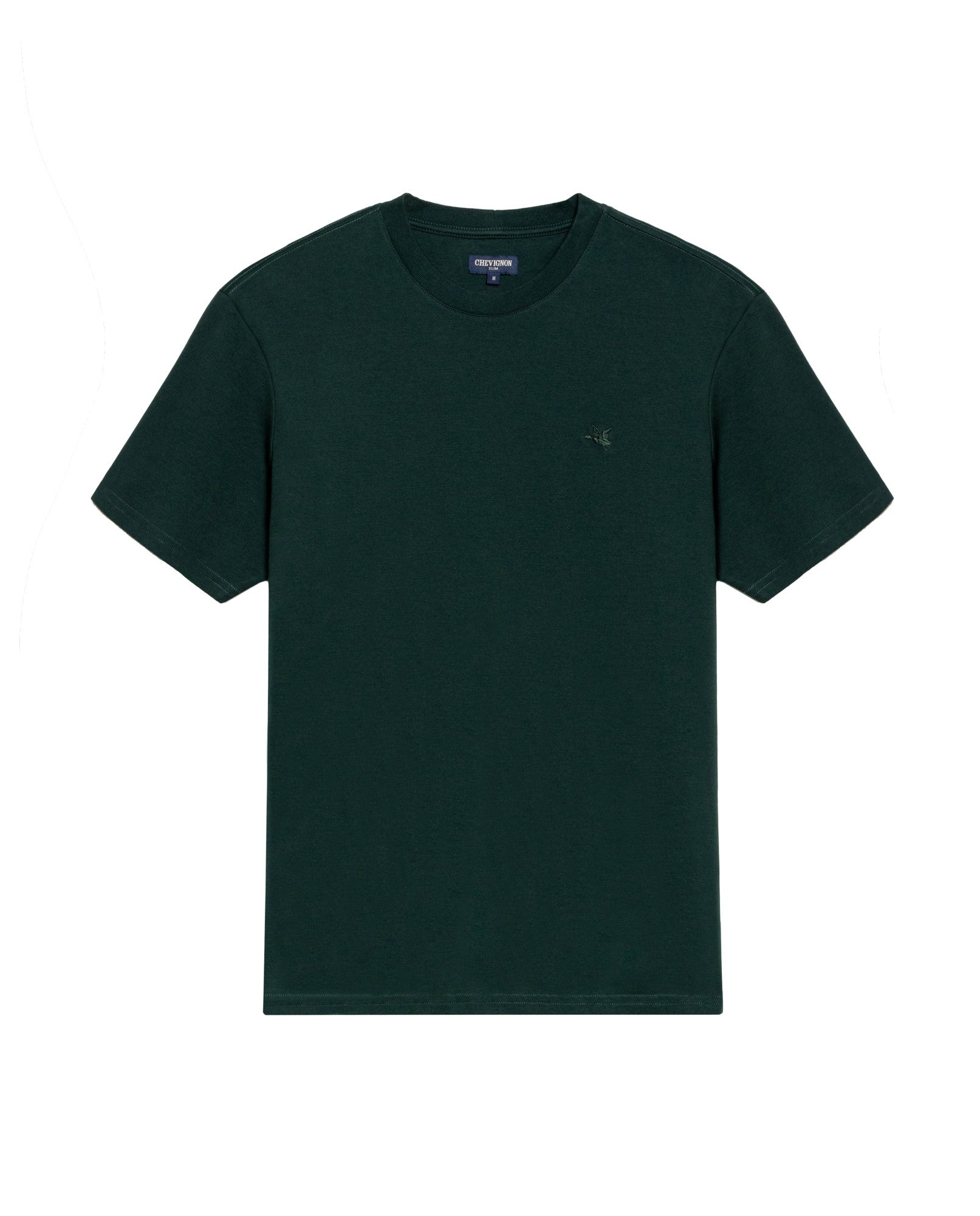 Men's Embroidered Slim Fit T-shirt in Cotton, Twilight  - 1
