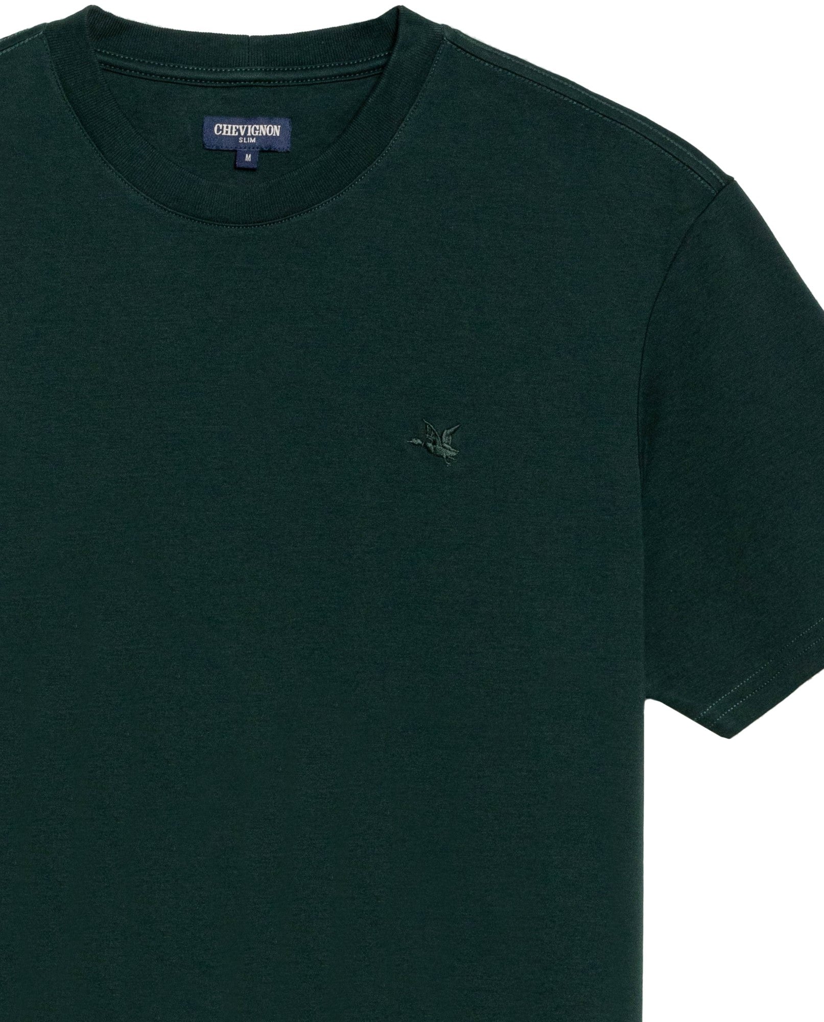 Men's Embroidered Slim Fit T-shirt in Cotton, Twilight  - 7