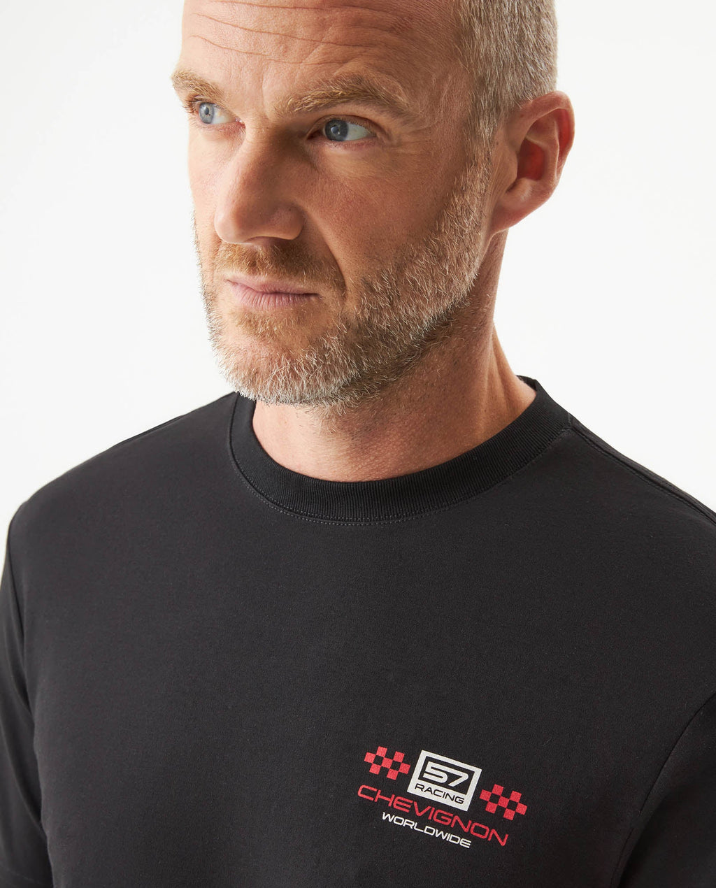 Men's Racing Slim Fit T-shirt in Cotton, Waterway - 4