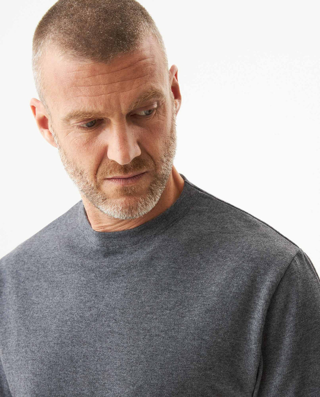 Men's Heathered Cotton Knit T-shirt, Sparkle - 4